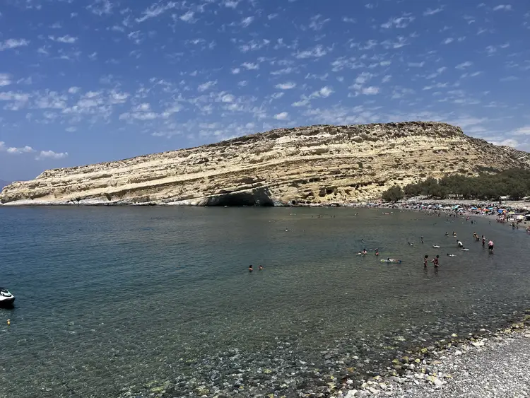 Matala Beach in Crete, Greece
