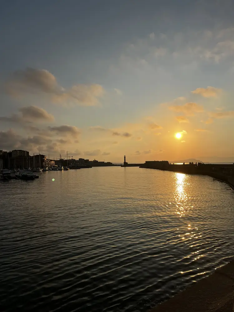 Chania Lighthouse in Crete, Greece